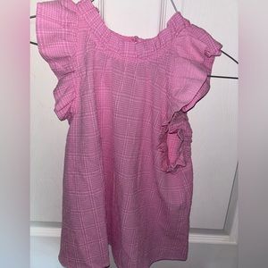 By The River Sleeveless Ruffle Pink Top in Size Small